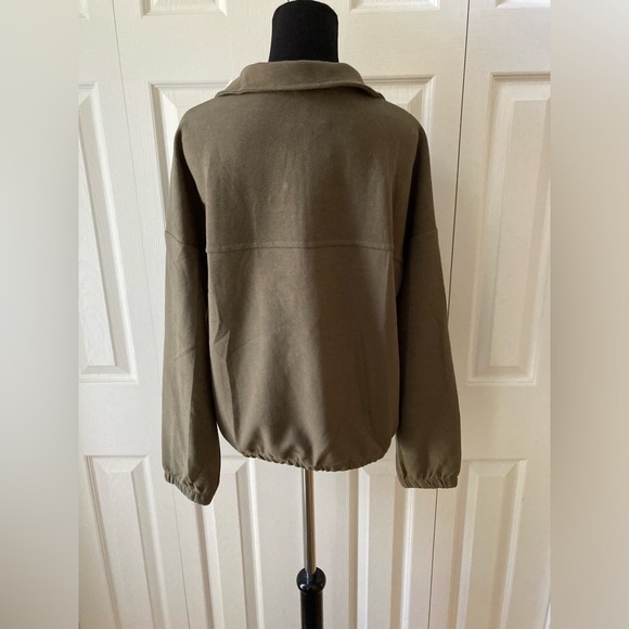 NWT Women’s Pretty Garden Sweatshirt Half Zip Collar Pullover Oversized SZ S - Picture 9 of 10